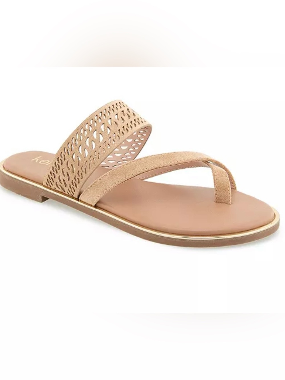 Thongs Sandals Faux Leather Perforated Cushioned Sandals Women’s 8.5